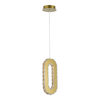 Светильник подвесной ST-Luce SL6506.203.01 Золотистый/Золотистый, Прозрачный LED 1*9W 3000K