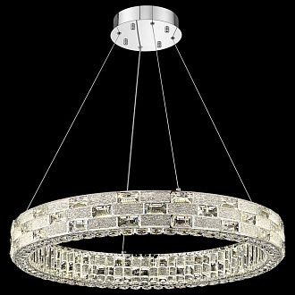 Подвесная люстра 80 см, 60W, 3000-6000K, Wertmark Elaine WE469.08.103, хром