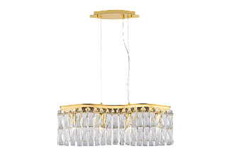 Люстра L650 x W140 x H230, мм, 4*40W (160W), GOLD+CLEAR (Золото + Прозрачный Хрусталь) NewRgy 5682E/4A GOLD+CLEAR