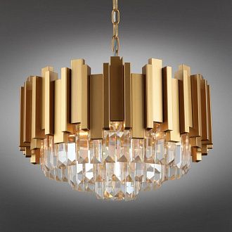 Каскадная люстра 50*30-70 см, 6*E14, 40W, Omnilux Omnilux 720 OML-72003-06, золотой