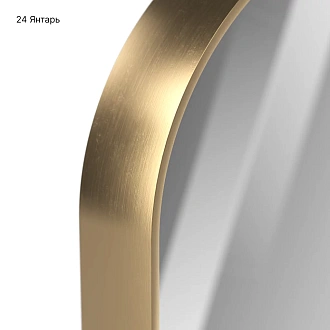 Дизайнерское зеркало овальное Ardo в бетонной раме, 120*60 см, фронтальная и задняя подсветка, 4000-4500K, сенсорная кнопка