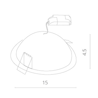 Светильник 15 см, 12W, 3000K, белый, теплый свет, Arte Lamp Riflessione A7012PL-1WH, встраиваемый LED, вр 13,5 см
