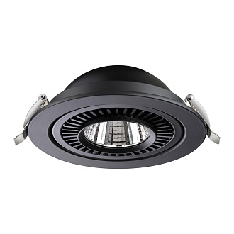 LED светильник 14 см, 18W, 4000K, Novotech Gesso 358818, черный, вр 12 см