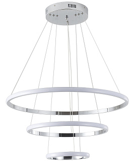 Светильник подвесной 20/40/60 см, LED 75W 4000K хром Zortes Ringolight ZRS.33322.75C