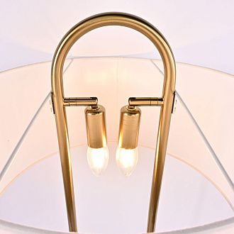 Настольная лампа Marston Table Lamp 43*43*84 см, 2*E14*40W, ImperiumLoft 43.358, Золотистый, Белый