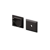 Комплект заглушек (для профиля 16×16) 2 шт., ALM-1616S-B-EC 642030, 1*2*2 см, Maytoni Led Strip 642030, Черный