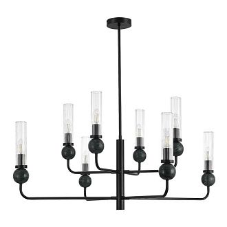 Люстра на штанге 65,5*151 см, 8*E14*40W, ST-Luce Medea SL1244.403.08, черный