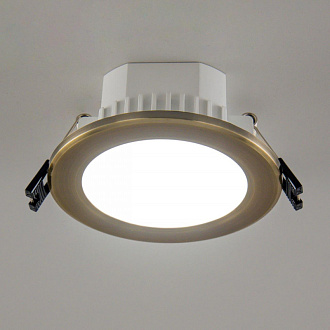 Светильник встроенный 11*4,2 см, LED*7 W, 3000-5500-4000 К, Бронза Citilux Акви CLD008113V