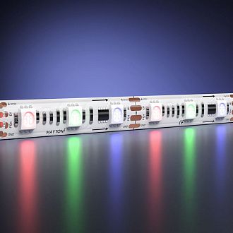 Светодиодная лента 12V 5050 14,4Вт/м RGB 5м IP 65 201243, 500 см, Maytoni SPI 201243, цена за метр, катушкой по 5 м