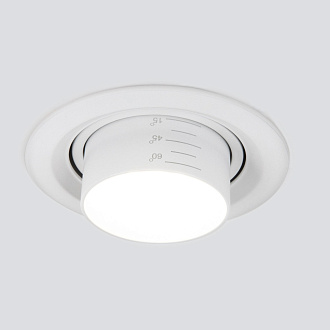 Встраиваемый светодиодный светильник с регулировкой угла освещения 9920 LED 15W 4200K белый Elektrostandard