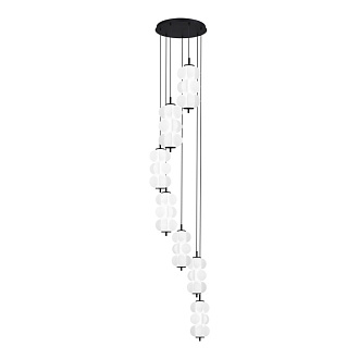 Каскадная люстра 55*200 см, LED, 8W,  3000К, ST-Luce TALISMAN SL6121.403.07 черный