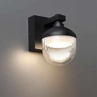 Уличный настенный светильник 17 см, Novotech Street Haut 371075, черный