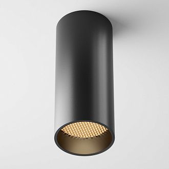 Накладной светильник 5,2*5,2*12,5 см,  LED, 12W, 3000К, Maytoni Technical FOCUS LED C056CL-L12B2.7K-W-B черный