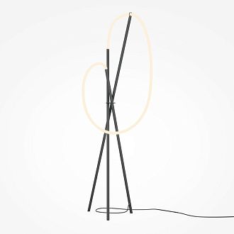 Торшер с диммером 45*45*162 см, LED*36W, 3000K, Maytoni Crochet MOD369FL-L36B3K, черный