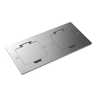 Donel Лючок 4 мод. (2 мод. 45х45 мм.), полированное серебро, IP44, DFB22MRMS