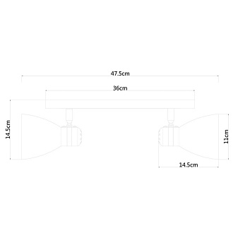 Спот ArteLamp A5049AP-2WH, белый/хром
