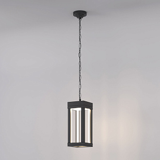 Уличный подвесной светодиодный светильник Frame LED IP54 1528 TECHNO LED серый Elektrostandard