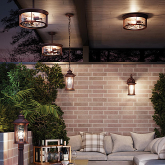 Уличный настенный светильник Odeon Light Mavret 4961/1W Коричневый