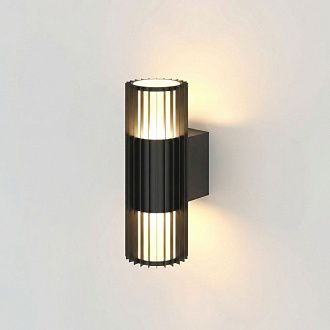 Уличный настенный светильник Entero (35189/W) 3000K черный 35189/W черный Elektrostandard  4690389219344, a072082