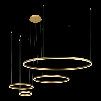 Светильник *100+80+60+40 см, 4*LED*176W, 3000К Loft It 10017/4L Ring, Золото