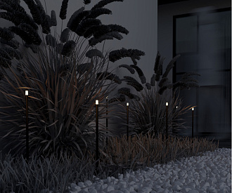 Садово-парковый светильник 1*42,6 см, LED, 1W, 3000К, Maytoni SPEAR O441FL-L1GF3K серый