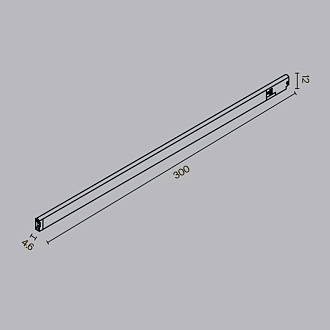 Трековый светильник 0,5*30*1,2 см, LED 5W 3000K 100° Maytoni Technical Basis Exility TR190-1-5W3K-B черный