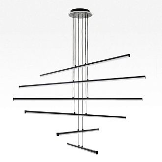 Люстра подвесная 120*21-130 см, LED 200W, 3000-5500K, 18000Lm, 27 м2 Citilux Trent CL203761  с пультом черный матовый