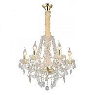 Подвесная люстра 55*80-120 см, 6*E14, 40W, Aployt Koletta APL.755.13.06, золотой