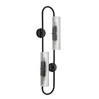 Бра 20*10*-76,5 см, 4*G9*20W, Lumion TORONTO 6561/4W, черный, прозрачный
