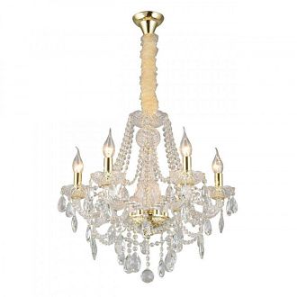 Подвесная люстра 55*80-120 см, 6*E14, 40W, Aployt Koletta APL.755.13.06, золотой