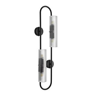 Бра 20*10*-76,5 см, 4*G9*20W, Lumion TORONTO 6561/4W, черный, прозрачный