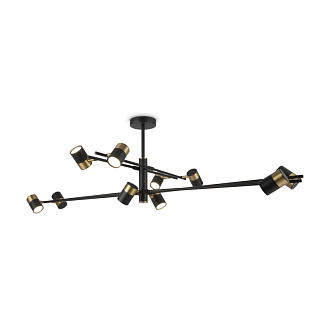 Светильник 132 см, Freya Enzo FR5201PL-10B, черный-латунь