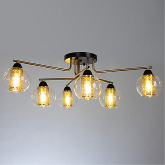 Люстра 68*26 см, 6 E14*40W,  К, Arte Lamp Manchester A7045PL-6BK, Черный