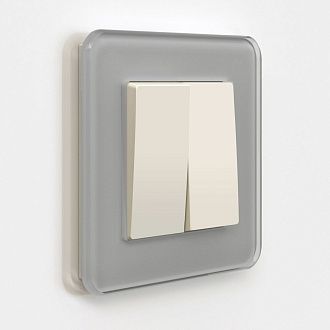 W1120062 Выключатель двухклавишный, айвори матовый Werkel, 4690389184642