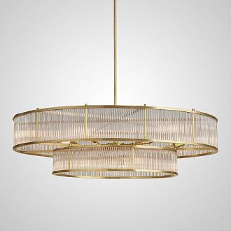 Люстра на штанге RH Marais Round Chandelier D100 100*100*30 см, 14*E14*40W, ImperiumLoft 40.2668, Латунь