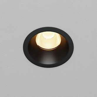 Встраиваемый светильник 8*10 см, вр 7 см, *LED*15W, 3000K, Maytoni Dip DL117-15W-3K-B, Черный