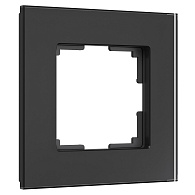 W0013108 Рамка на 1 пост Senso, черный, стекло soft-touch Werkel, 4690389200328