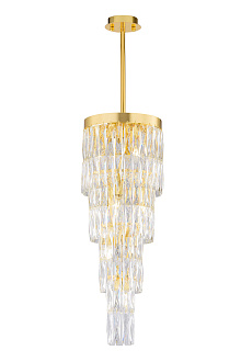 Люстра Ø250 x H720 (330), мм, 9*40W (360W), GOLD+CLEAR (Золото + Прозрачный Хрусталь) NewRgy 2774E/9A GOLD+CLEAR
