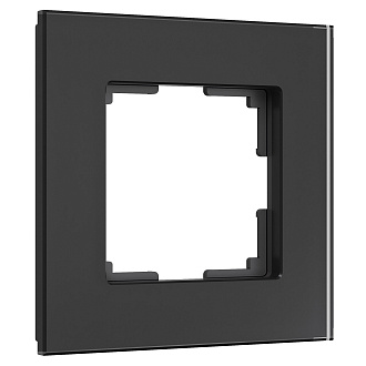 Рамка на 1 пост Senso Werkel W0013108, черный-стекло