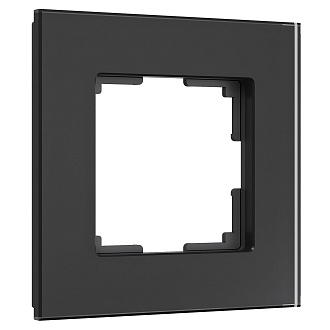 W0013108 Рамка на 1 пост Senso, черный, стекло soft-touch Werkel, 4690389200328