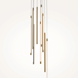 Каскадная люстра 35*35*352,5 см, LED, 46W, 3000К, Maytoni Light stick MOD236PL-L54BS3K латунный