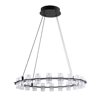 Подвесной светильник 8*65 см, 1*LED, 48W, 3000K Divinare Monna 1933/06 SP-44, Черный