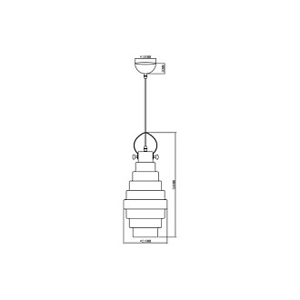 Подвесной светильник  21*120 см, 1*E27 медь, черный Vele Luce Genio VL5404P11