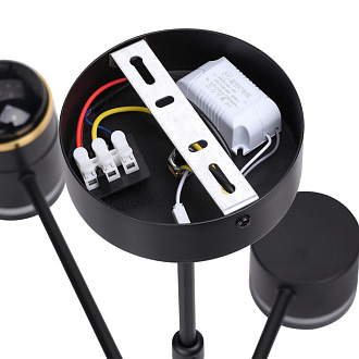 Люстра потолочная 79*31/51 см, 8*GX53*10W+4*LED*5W 2700K Lumion Virsava 8234/8C черный
