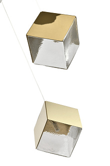 Подвесной светильник 35*35*180 см, 5*G9, 50W, Zortes Ice Cube ZRS.1005.05, золотой