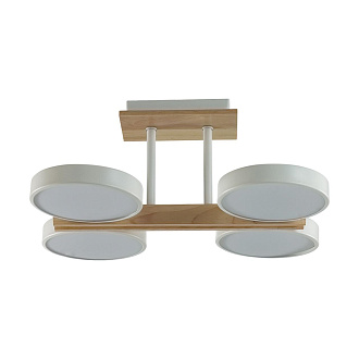 Потолочный светильник 33*40*17 см, 1*LED*72W 3000-4000-6000K Lumion Plato 8030/72CL белый, дерево