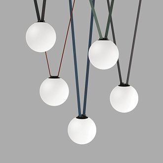 Светильник на шине *23*23,6- см, *LED*15W, 4000K, Denkirs BELTY ORB DK5554-BK, черный пластик