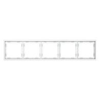 Рамка пластиковая Voltum S70 на 5 постов, белый матовый пластик Soft touch VLS100502