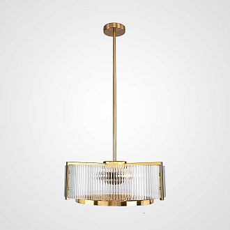 Люстра на штанге LUSSA D48 48*48*68 см, 5*E27*60W, ImperiumLoft LUSSA01, Золотистый