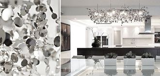 Подвесной светильник Tezani Argent Suspension Linear 6L 210 210*40*40 см, 18*G9*40W, ImperiumLoft 40.1444-6, Хром